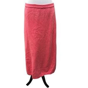Vintage Field Manor Pink cotton stretch midi skirt, Sz Large